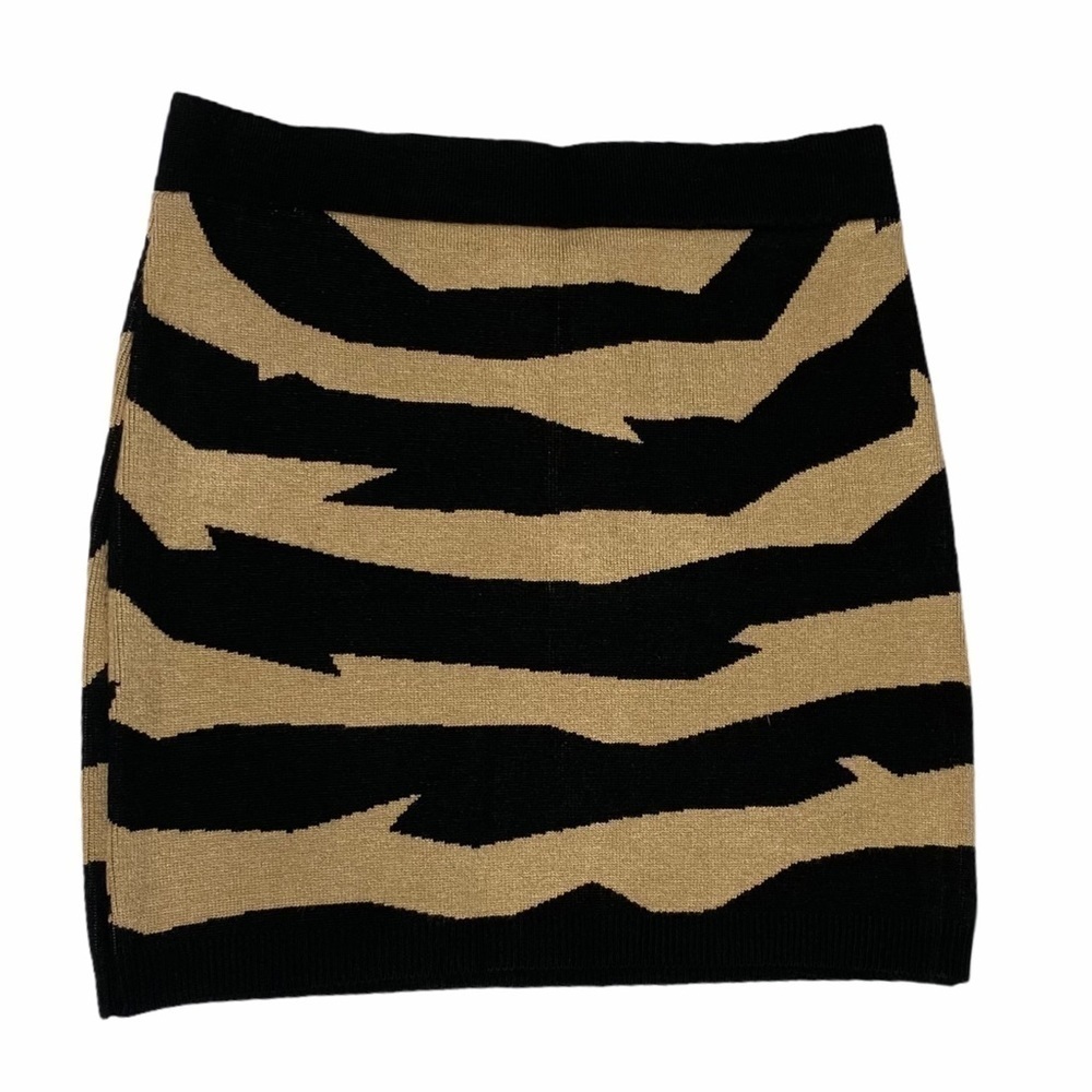FOREVER 21 Black and Tan Stretch Bodycon Skirt